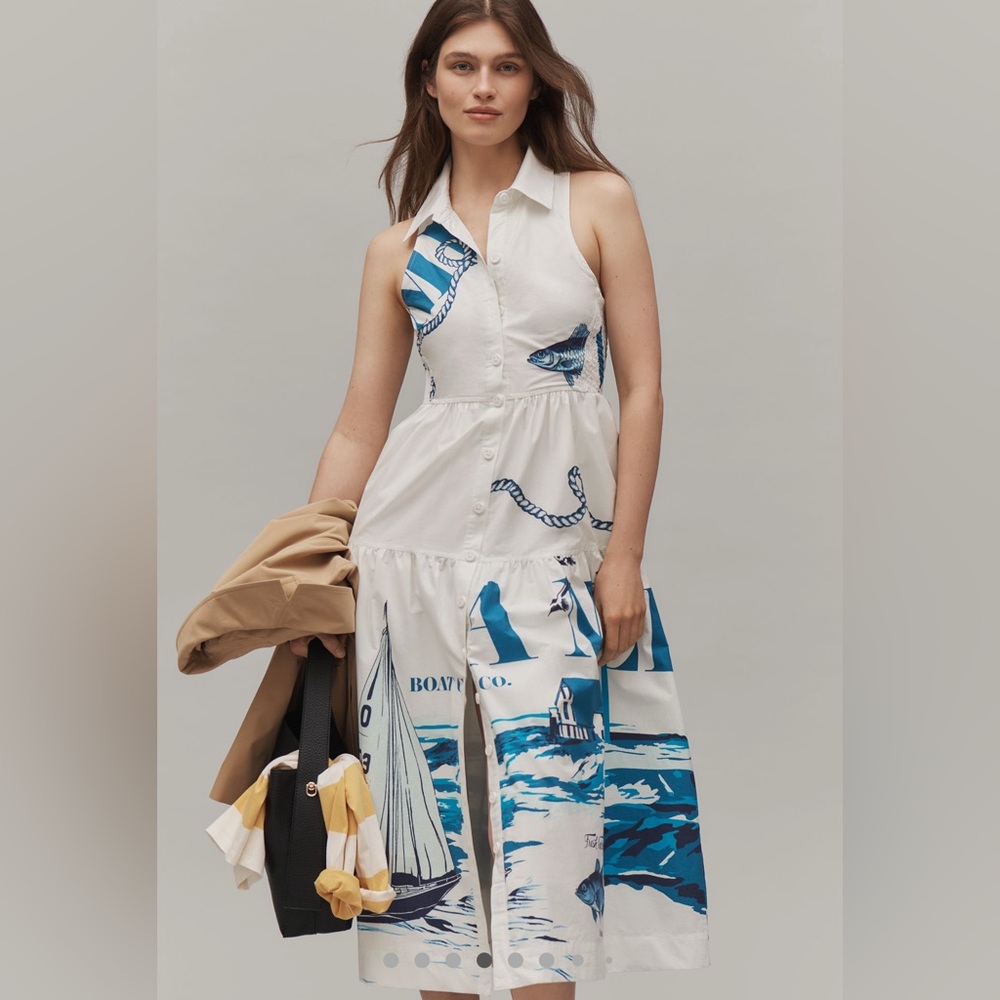Maeve Midi Sleeveless Shirt Dress - Anthropologie